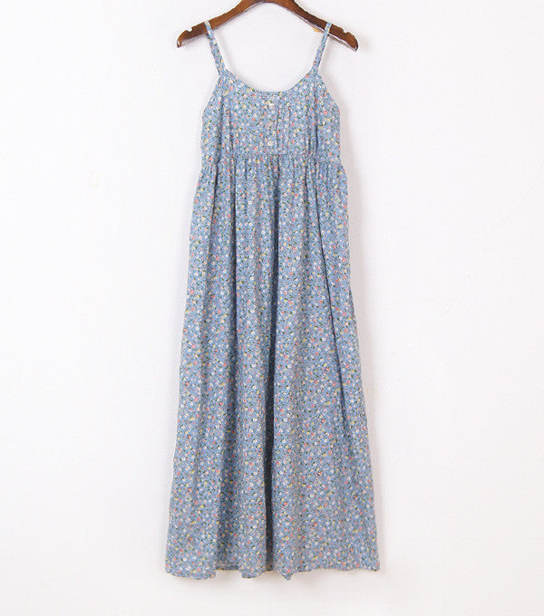 Online discount shop Australia - Beach Women Sexy Spaghetti Strap Mori Girl Casual Dress Women Floral Printing Dresses