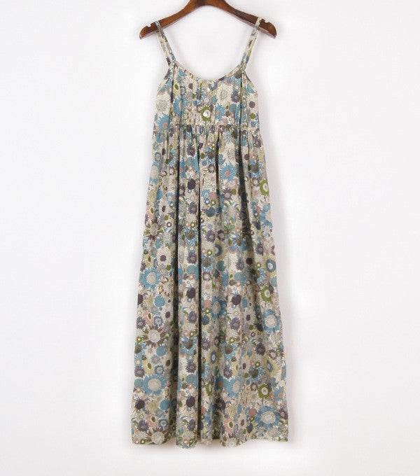 Online discount shop Australia - Beach Women Sexy Spaghetti Strap Mori Girl Casual Dress Women Floral Printing Dresses