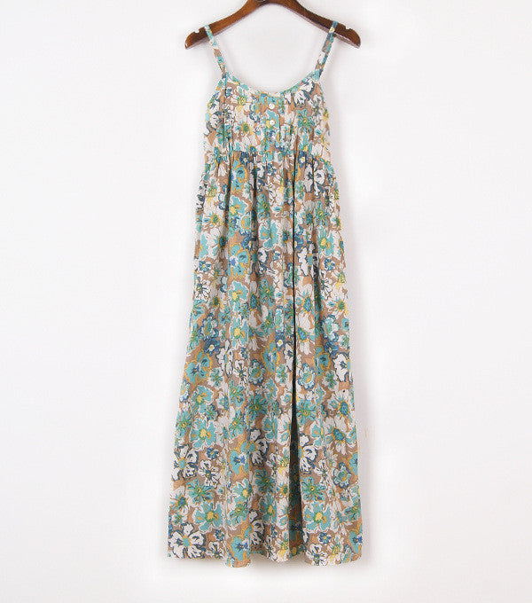 Online discount shop Australia - Beach Women Sexy Spaghetti Strap Mori Girl Casual Dress Women Floral Printing Dresses