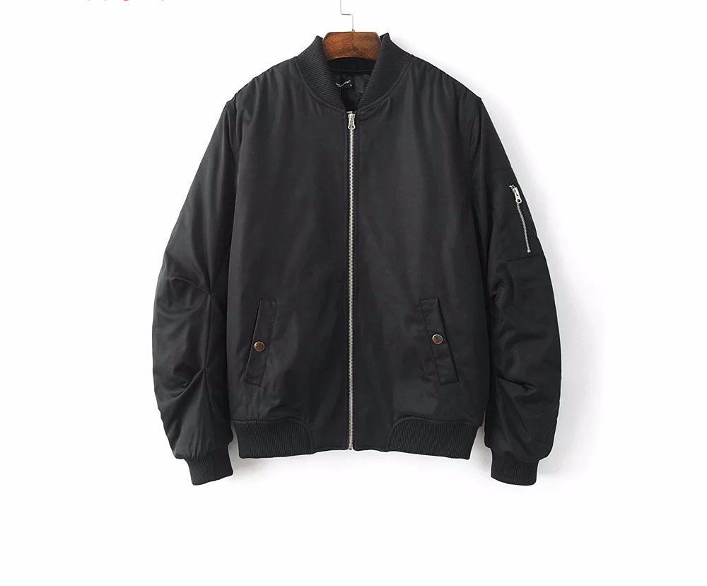 Online discount shop Australia - Mens Solid Flight Wine Red Bomber Jacket Men's Rib Sleeve Zipper Short Air Force Baseball Coats Clothing