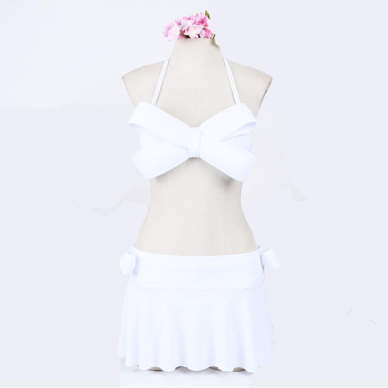 Women Black Swim Wear Solid Swimwear Brazilian Bikini Big Bow Bandeau Beach Wear Halter Swimsuit Push Up Bathing Suit