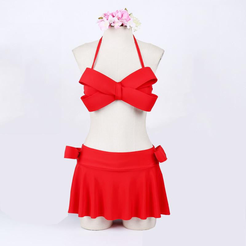 Women Black Swim Wear Solid Swimwear Brazilian Bikini Big Bow Bandeau Beach Wear Halter Swimsuit Push Up Bathing Suit