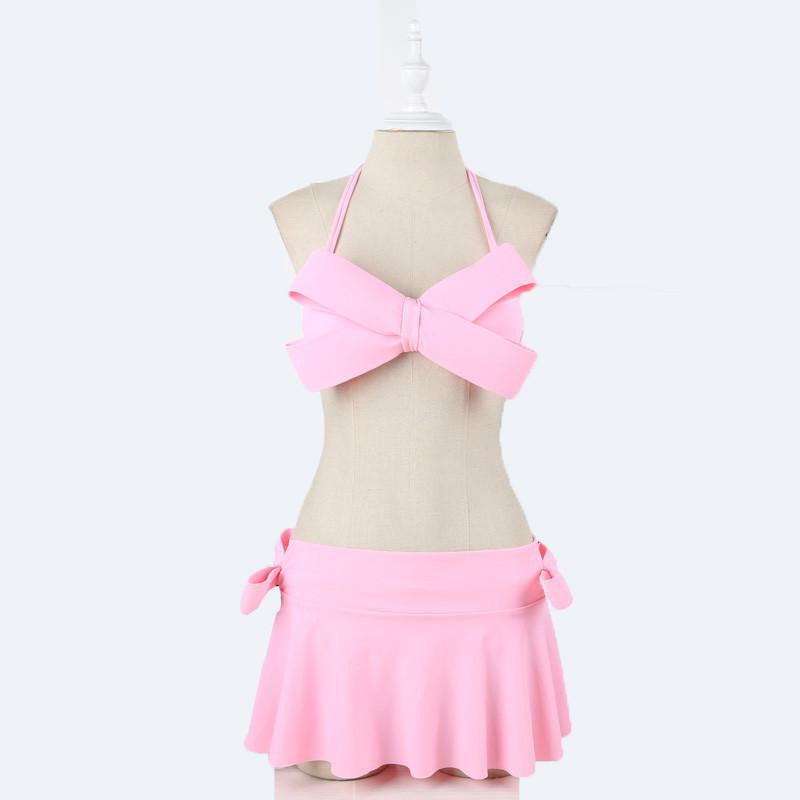 Women Black Swim Wear Solid Swimwear Brazilian Bikini Big Bow Bandeau Beach Wear Halter Swimsuit Push Up Bathing Suit