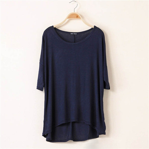 Online discount shop Australia - Cotton Casual Women Oversized Batwing Short Sleeve T-shirts Loose Tops Tee 16 Colors