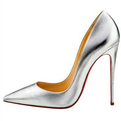 Women Pumps Cow Muscle Red Bottom High Heels Pointed Toe Red Sole Wedding Shoes Size 12 heels Plus Size 34-46