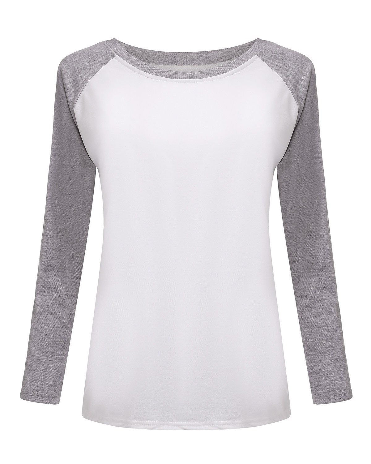Online discount shop Australia - Fall Korean Style Women T-shirt Sweatshirt Raglan Long Sleeve Patchwork Loose  Tee Tops  Plus Size M-XXL