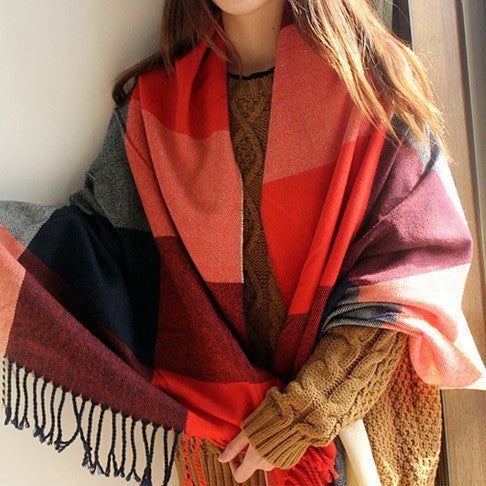 Winter Scarf Women Blanket Plaid Scarf Female Shawls And Scarves Luxury Brand Scarf - CelebritystyleFashion.com.au online clothing shop australia