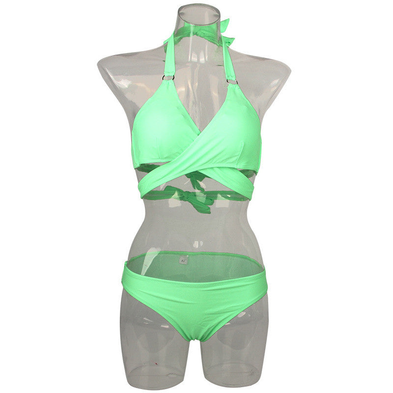 Sexy Criss Cross Bikini Brazilian Bandage Swimsuit Women Push Up Swimwear Bikini Set Wrap Top Bathing Suits Biquini - CelebritystyleFashion.com.au online clothing shop australia