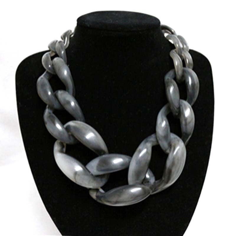 Unique designed big resin chain necklace colar linked choker and necklaces for women necklaces N1447 - CelebritystyleFashion.com.au online clothing shop australia