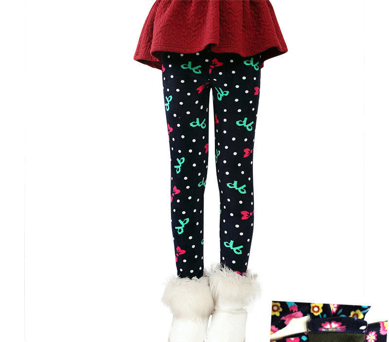 Plus Velvet Girl Kids Winter Pants Thickening Girls Leggings Cartoon For 24M-10Years Warm Girls' Trousers Children's Clothing - CelebritystyleFashion.com.au online clothing shop australia