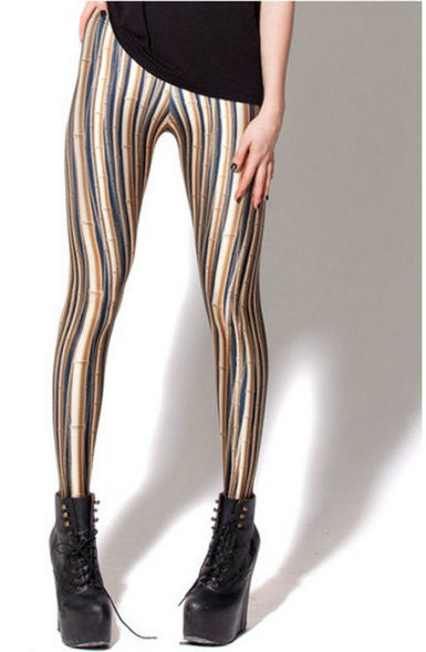 Online discount shop Australia - Fashion Striped Series Printed Style Creative Leggins Fitness Women Sexy Pants