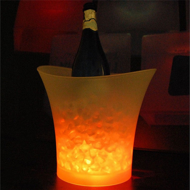 Online discount shop Australia - 5L Waterproof Plastic LED Ice Bucket Color Changing Bars Nightclubs LED Light Up Champagne Beer Bucket Bars Night Party