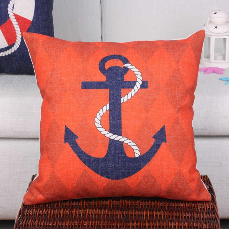 Pillowcase Anchor Pillow Cover Marine Live Anchor Home Pillow case Size 45*45 CM Throw Pillow Covers case