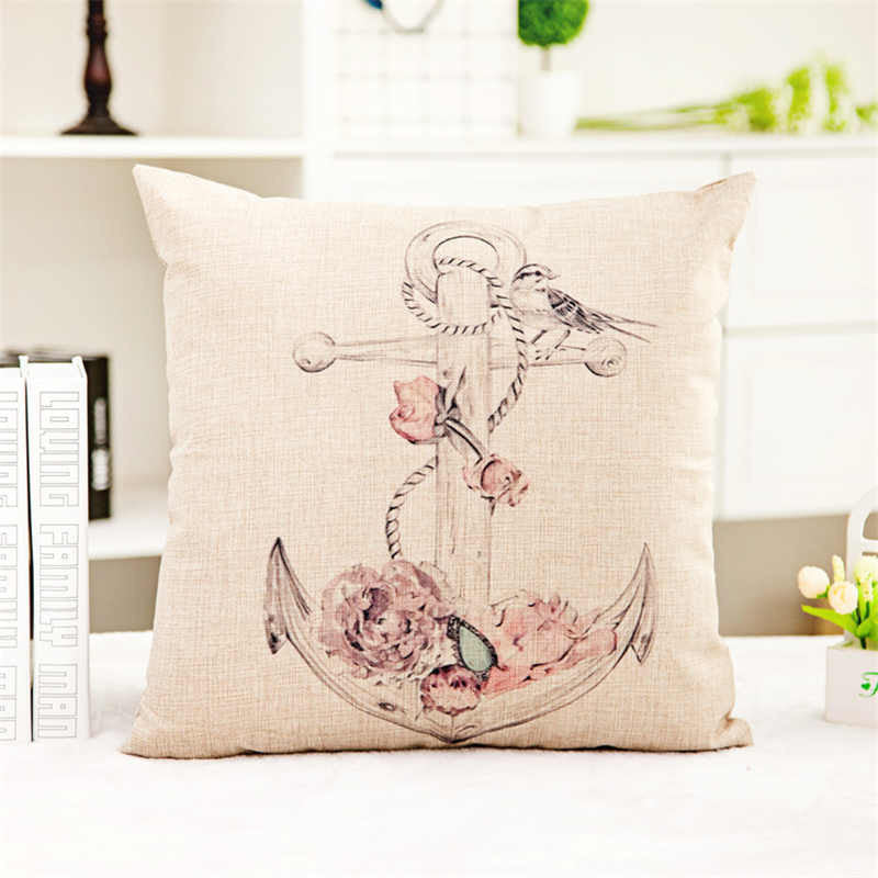 Pillowcase Anchor Pillow Cover Marine Live Anchor Home Pillow case Size 45*45 CM Throw Pillow Covers case
