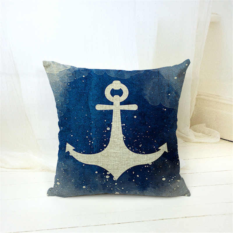 Pillowcase Anchor Pillow Cover Marine Live Anchor Home Pillow case Size 45*45 CM Throw Pillow Covers case