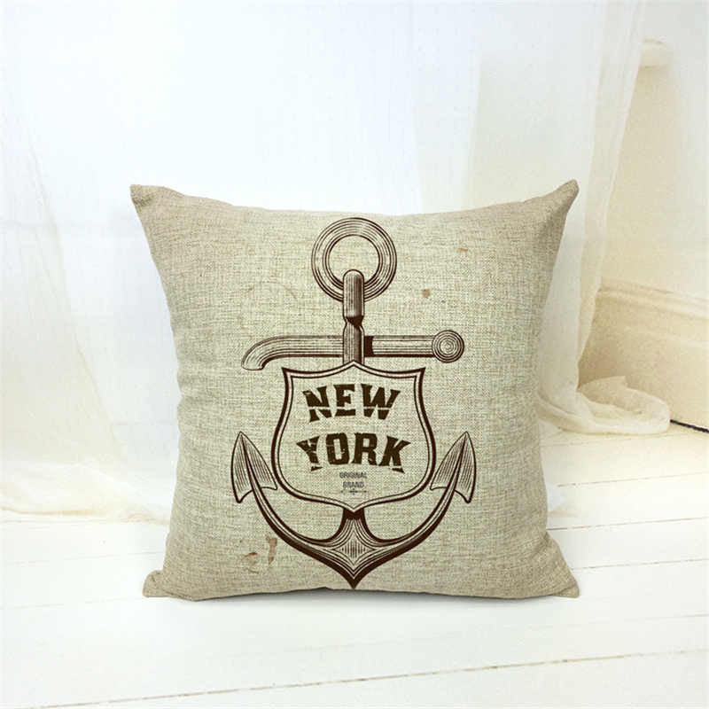 Pillowcase Anchor Pillow Cover Marine Live Anchor Home Pillow case Size 45*45 CM Throw Pillow Covers case