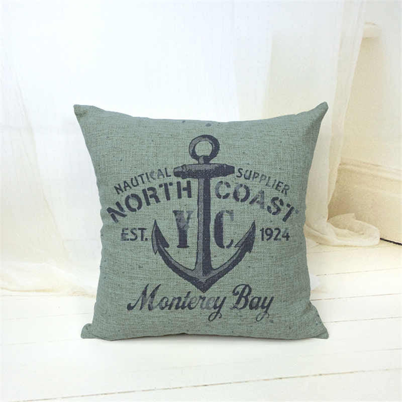 Pillowcase Anchor Pillow Cover Marine Live Anchor Home Pillow case Size 45*45 CM Throw Pillow Covers case
