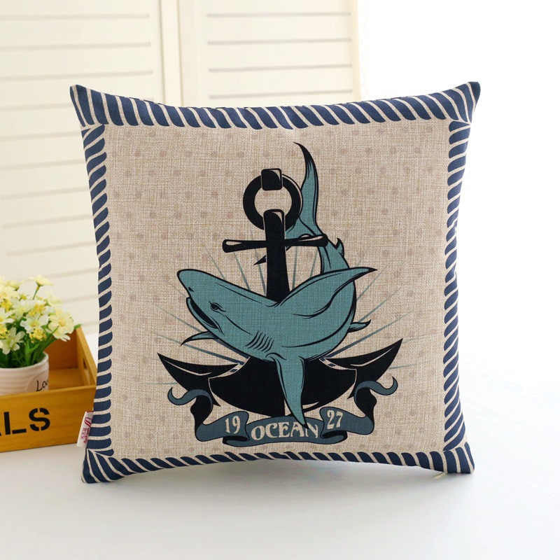Pillowcase Anchor Pillow Cover Marine Live Anchor Home Pillow case Size 45*45 CM Throw Pillow Covers case