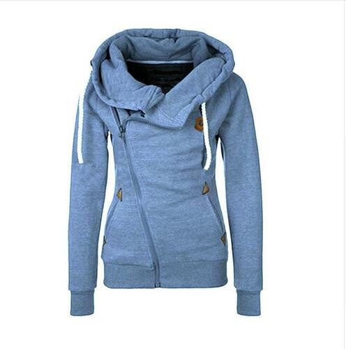 New Fashion Women Hoody 8 Colors Long Sleeve Slim Fit Jumper Hoodies Coat Sweatshirt with hooded free shipping LN835E - CelebritystyleFashion.com.au online clothing shop australia