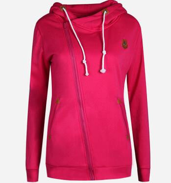 New Fashion Women Hoody 8 Colors Long Sleeve Slim Fit Jumper Hoodies Coat Sweatshirt with hooded free shipping LN835E - CelebritystyleFashion.com.au online clothing shop australia