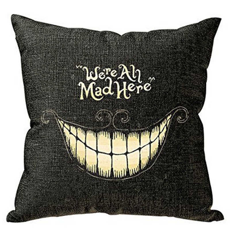 Pillowcase Skull Cushion Cover Cotton Linen Size 40*40 Printed Throw Pillows Decorative Housse De Coussin