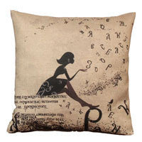 Online discount shop Australia - Modern Simple Plant Decorative Pillow Case Chair Waist Square 45x45cm Cotton Linen Pillow Cover Home Textile Living