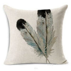 Online discount shop Australia - Modern Simple Plant Decorative Pillow Case Chair Waist Square 45x45cm Cotton Linen Pillow Cover Home Textile Living