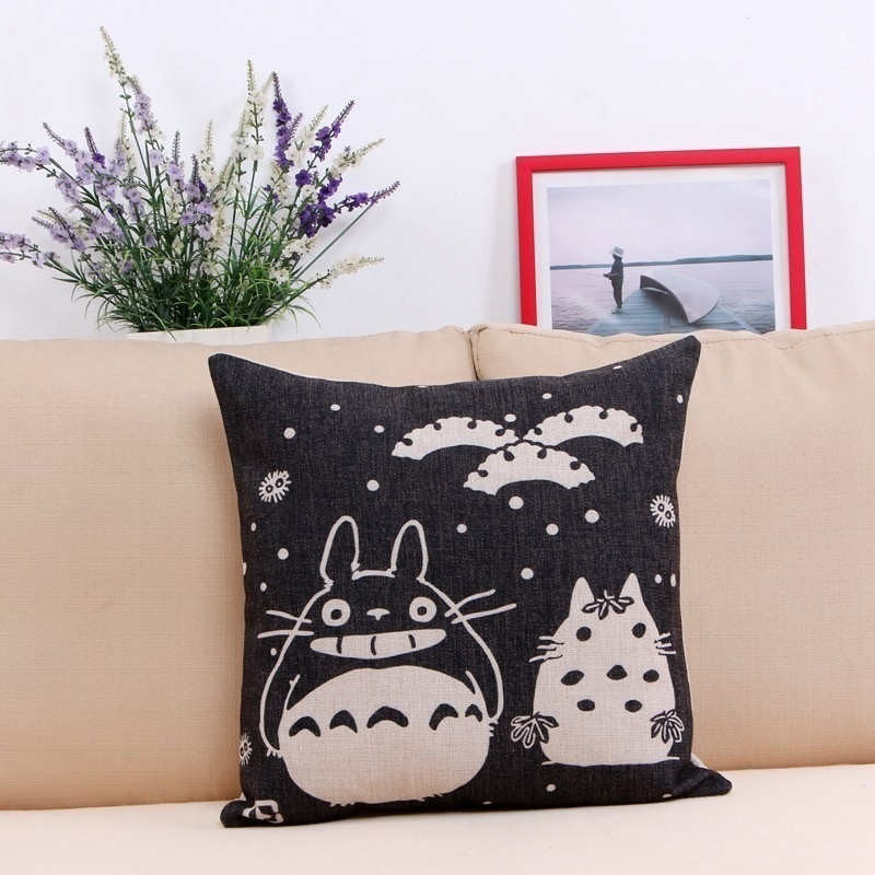 Online discount shop Australia - Cartoon Style Fashion Decorative Cushion Cover Cute Totoro Printed Throw Pillow Cover Car Home Decorative 45x45cm