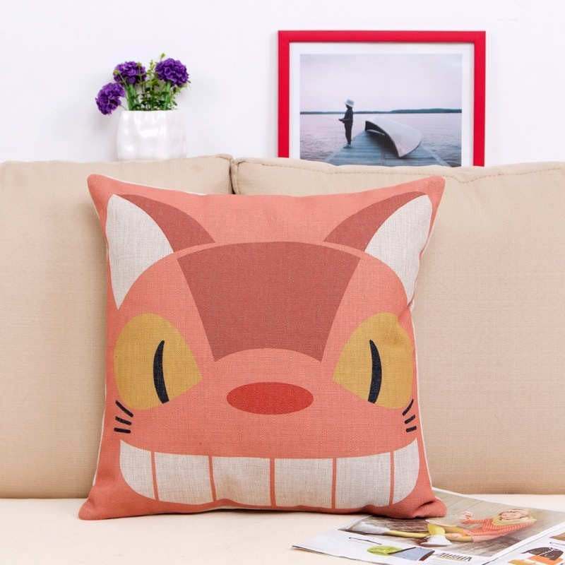 Online discount shop Australia - Cartoon Style Fashion Decorative Cushion Cover Cute Totoro Printed Throw Pillow Cover Car Home Decorative 45x45cm
