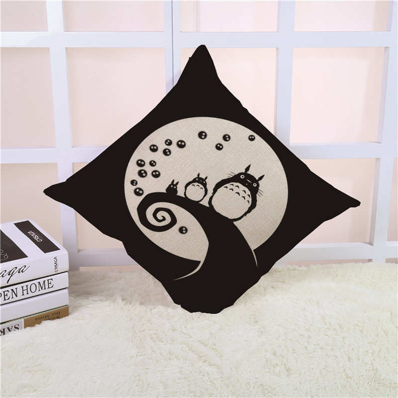 Online discount shop Australia - Cartoon Style Fashion Decorative Cushion Cover Cute Totoro Printed Throw Pillow Cover Car Home Decorative 45x45cm