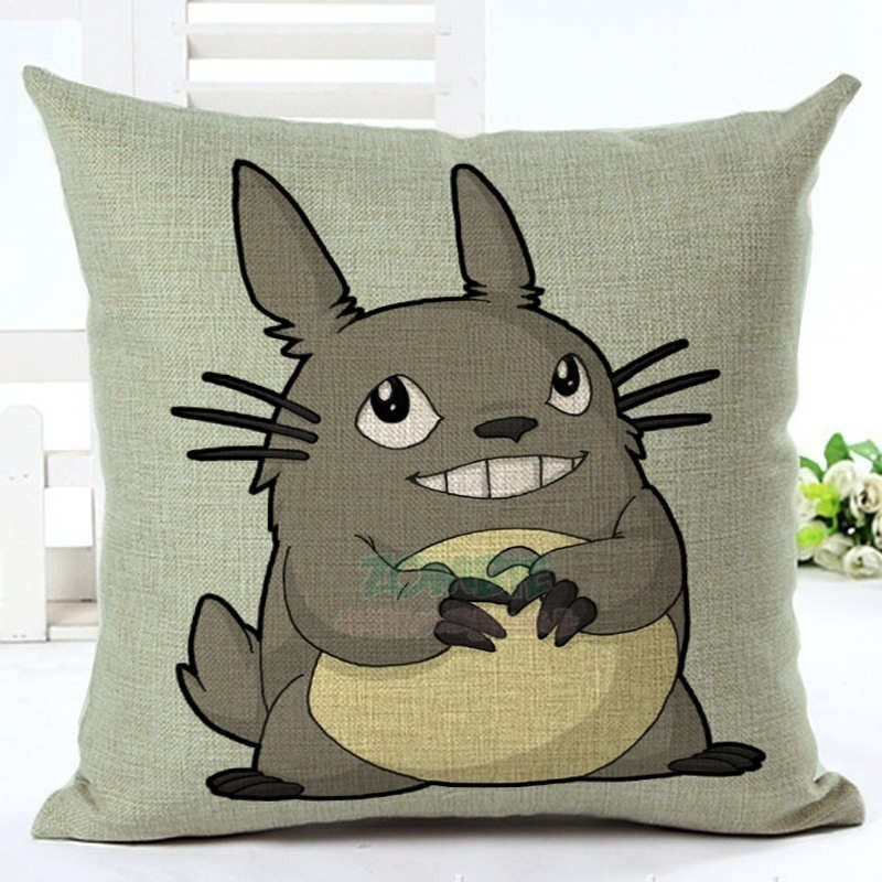 Online discount shop Australia - Cartoon Style Fashion Decorative Cushion Cover Cute Totoro Printed Throw Pillow Cover Car Home Decorative 45x45cm