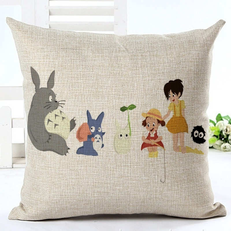 Online discount shop Australia - Cartoon Style Fashion Decorative Cushion Cover Cute Totoro Printed Throw Pillow Cover Car Home Decorative 45x45cm