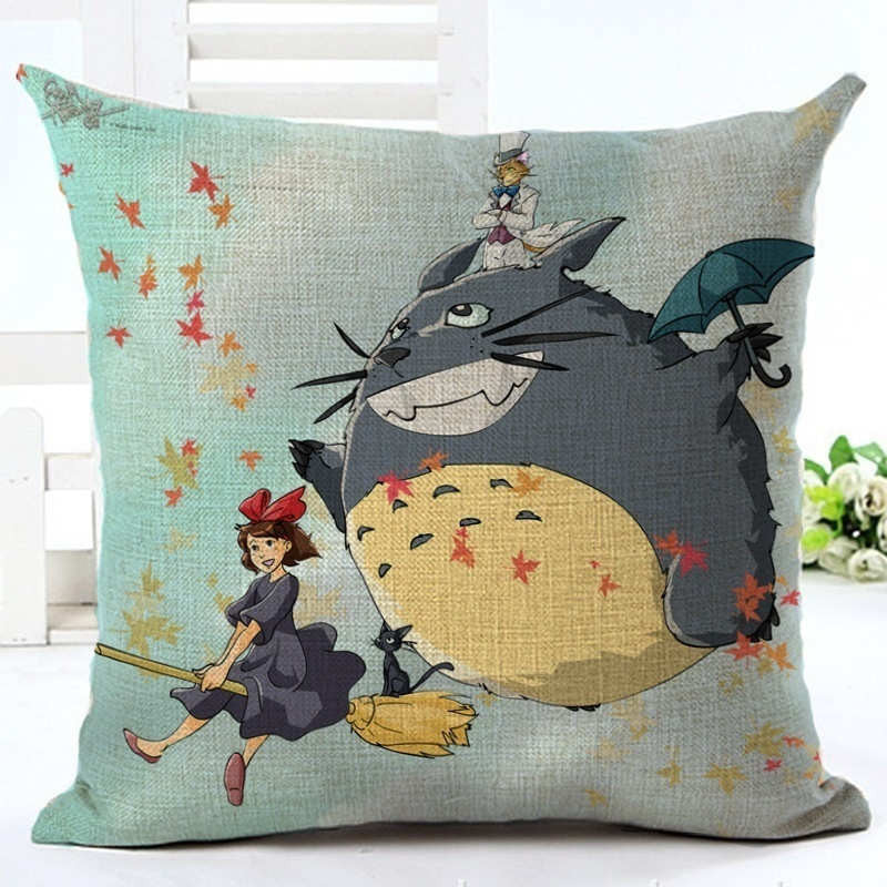 Online discount shop Australia - Cartoon Style Fashion Decorative Cushion Cover Cute Totoro Printed Throw Pillow Cover Car Home Decorative 45x45cm