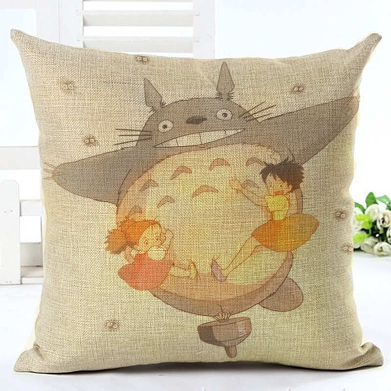 Online discount shop Australia - Cartoon Style Fashion Decorative Cushion Cover Cute Totoro Printed Throw Pillow Cover Car Home Decorative 45x45cm