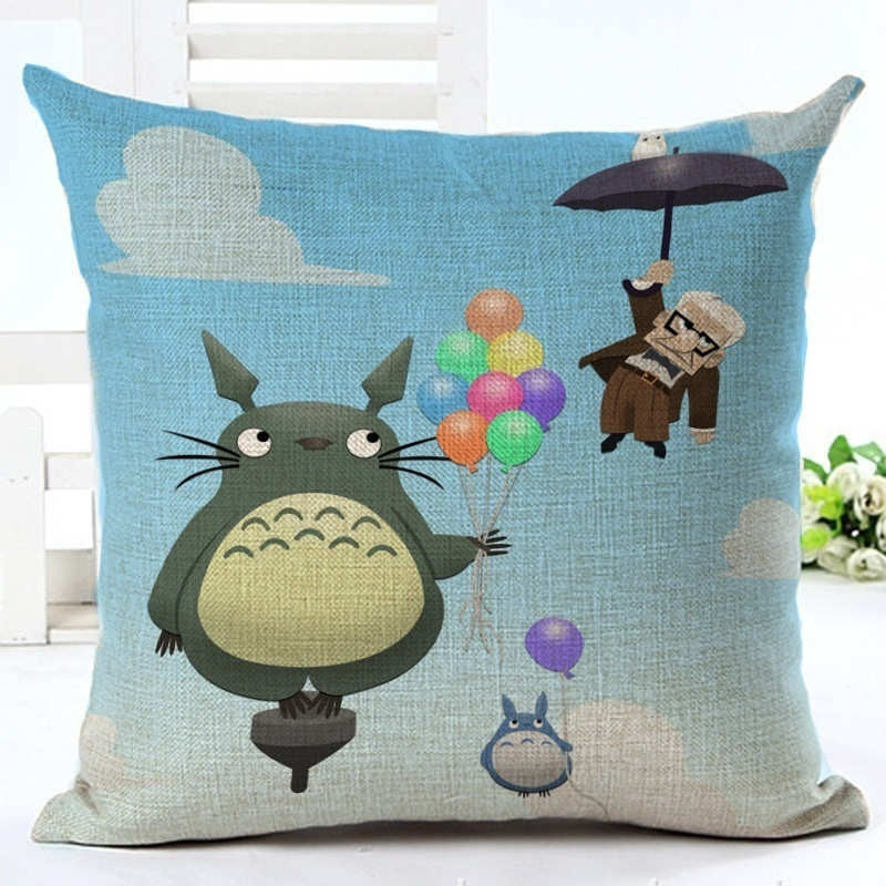 Online discount shop Australia - Cartoon Style Fashion Decorative Cushion Cover Cute Totoro Printed Throw Pillow Cover Car Home Decorative 45x45cm