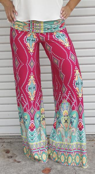 Summer Women Pants Casual High Waist Flare Wide Leg Long Pants Palazzo Trousers Floral Plus Size Classic Pant Preppy