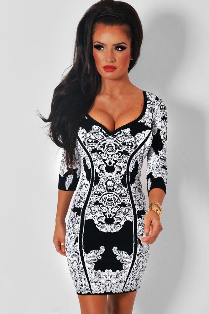 High Street Bodycon Dresses Autumn Fashion O-Neck Leopard Mirror Print Long Sleeve Mini Dress LC22516 girl dress