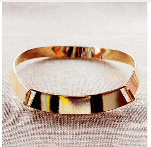 Fashion Jewelry Gold Chain Smooth Metal Choker Necklaces For Women Bijoux Collier Ras Du Cou Chunky Statement Necklace - CelebritystyleFashion.com.au online clothing shop australia