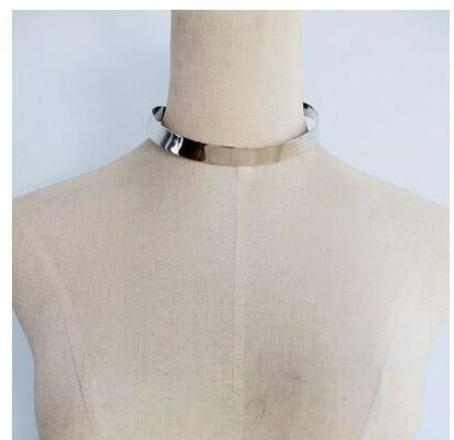 Fashion Jewelry Gold Chain Smooth Metal Choker Necklaces For Women Bijoux Collier Ras Du Cou Chunky Statement Necklace - CelebritystyleFashion.com.au online clothing shop australia