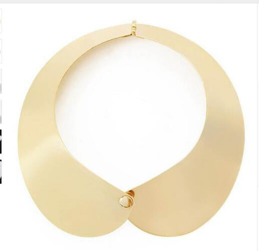 Fashion Jewelry Gold Chain Smooth Metal Choker Necklaces For Women Bijoux Collier Ras Du Cou Chunky Statement Necklace - CelebritystyleFashion.com.au online clothing shop australia