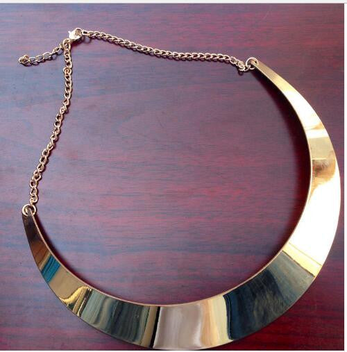 Fashion Jewelry Gold Chain Smooth Metal Choker Necklaces For Women Bijoux Collier Ras Du Cou Chunky Statement Necklace - CelebritystyleFashion.com.au online clothing shop australia