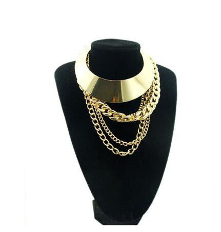 Fashion Jewelry Gold Chain Smooth Metal Choker Necklaces For Women Bijoux Collier Ras Du Cou Chunky Statement Necklace - CelebritystyleFashion.com.au online clothing shop australia