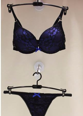 Deep V-neck Full Lace Floral Princess Underwear Bra Set Vs Push Up Bra With Thong Set