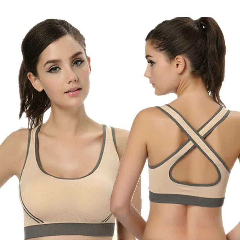 Online discount shop Australia - Hottest Women Yo-ga Bras Female Crop Tops Seamless Racerback Vest Fitness 5 colors High Quanlity