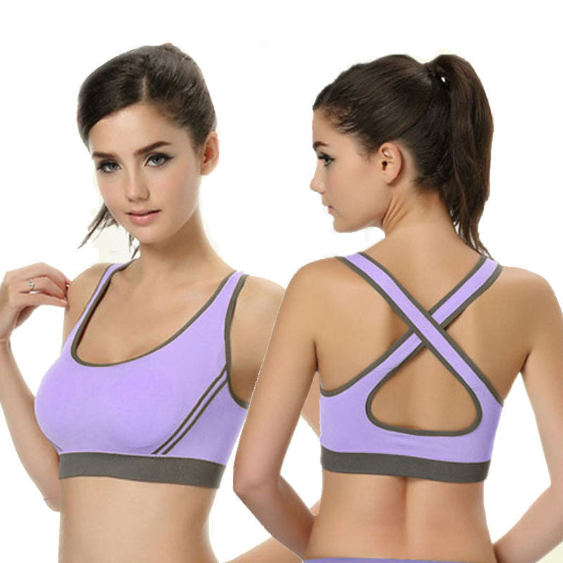 Online discount shop Australia - Hottest Women Yo-ga Bras Female Crop Tops Seamless Racerback Vest Fitness 5 colors High Quanlity