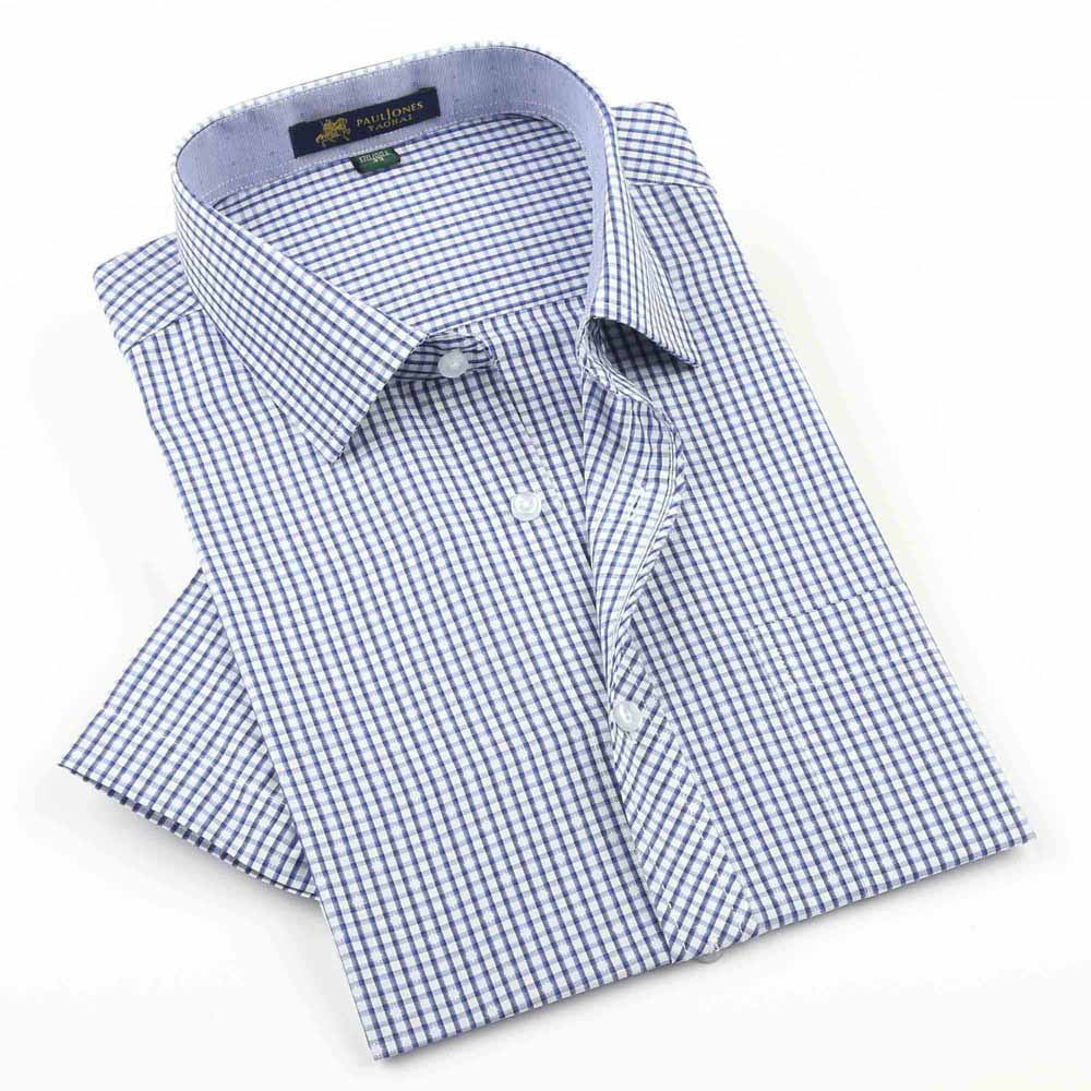 NEW Brand Men's shirts Fashion Casual Plaid short sleeve shirt men Dress shirt spring summber style shirts for man - CelebritystyleFashion.com.au online clothing shop australia