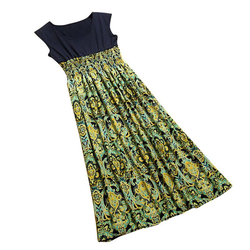 Online discount shop Australia - Fashion Cheap Clothes China Women Dress Print Bohemian Beach Femininas Brand Casual Female Vestidos Long Dress Style