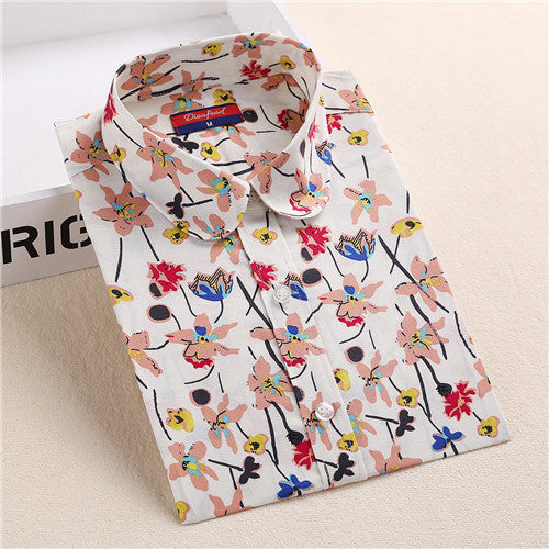 Online discount shop Australia - Floral Shirts Women Blouses Blouse Cotton Long Sleeve Shirt Women Tops And Blouses New Fashion 5XL