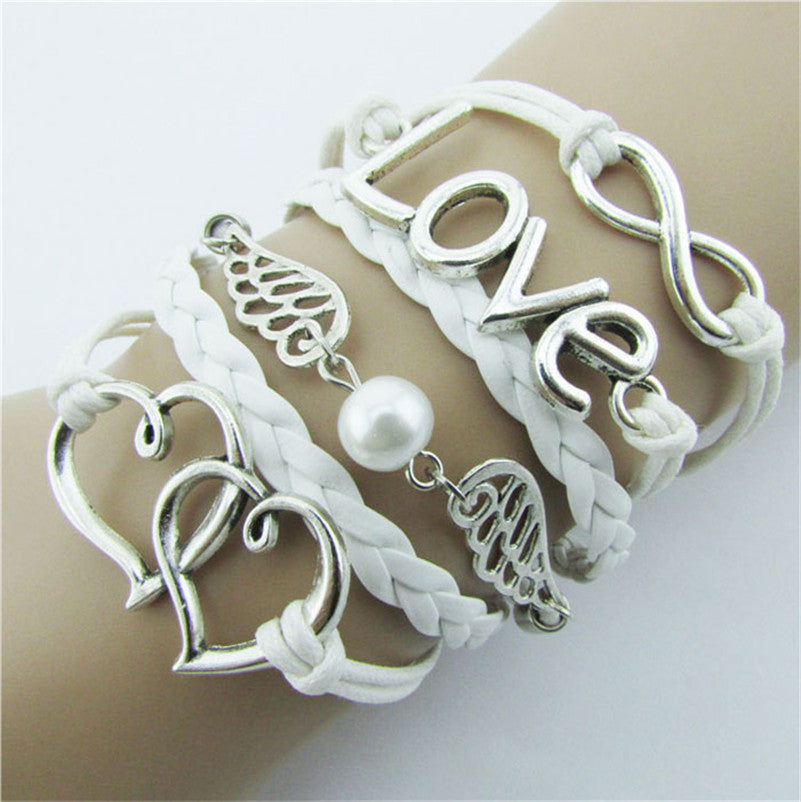 Online discount shop Australia - Handmade Vintage Bird Anchor Bracelets Wrap Leather Bracelet Charm bracelets pulseira couro bracelets for women