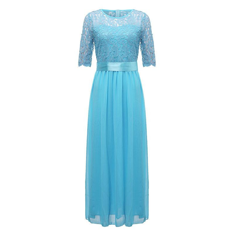 Summer Women Vestido De Festa Vintage Elegant Party Long Dresses Robe Femme Plus Size 5XL Lace Maxi Dres
